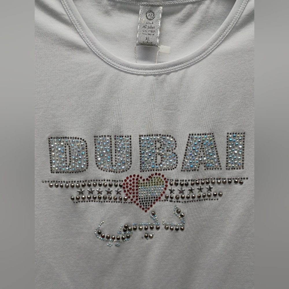 Zara White Dubai Graphic Muscle Tee - Picture 3 of 4